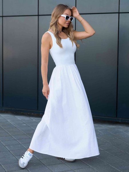 Сарафан летний макси, белый