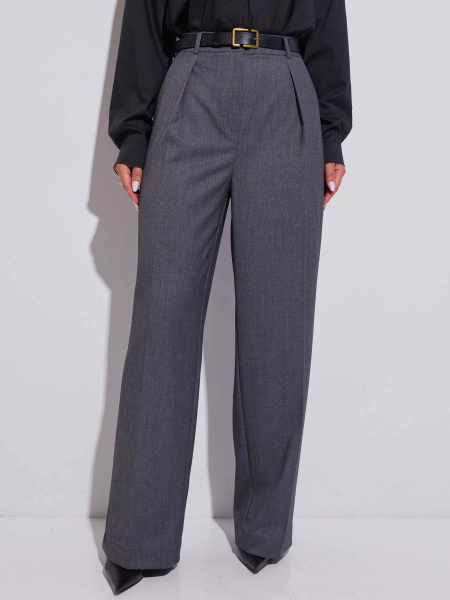 Брюки-палаццо классические из вискозы, графит