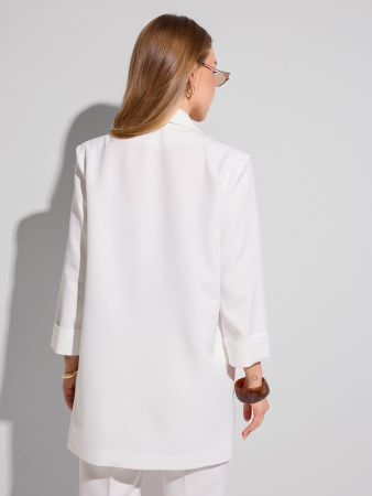 Жакет женский двубортный с рукавом 3/4, белый