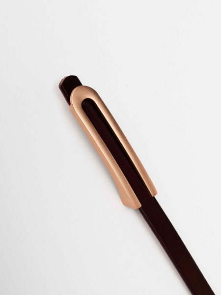 Ремень кожаный тонкий, коричневый 