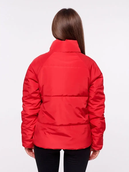 Куртка женская короткая демисезонная, красная