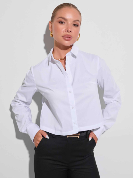 Рубашка женская укороченная из хлопка