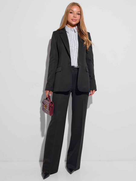 Брюки из вискозы классические, черные