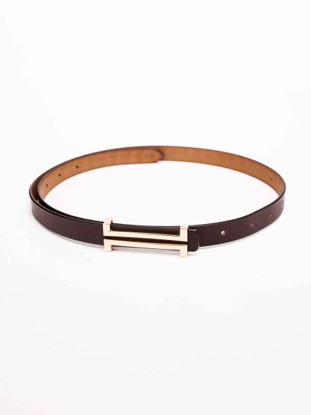 Ремень кожаный натуральный классический, коричневый