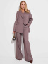 Брючный костюм-тройка женский с двубортным жакетом, капучино