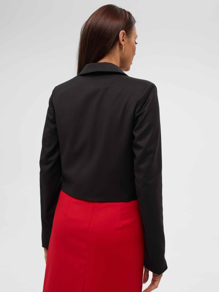 Жакет женский укороченный из вискозы, черный