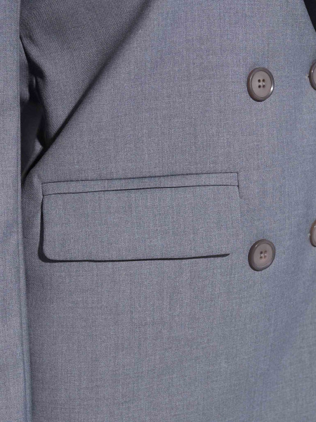 Женский жакет двубортный из вискозы, серый