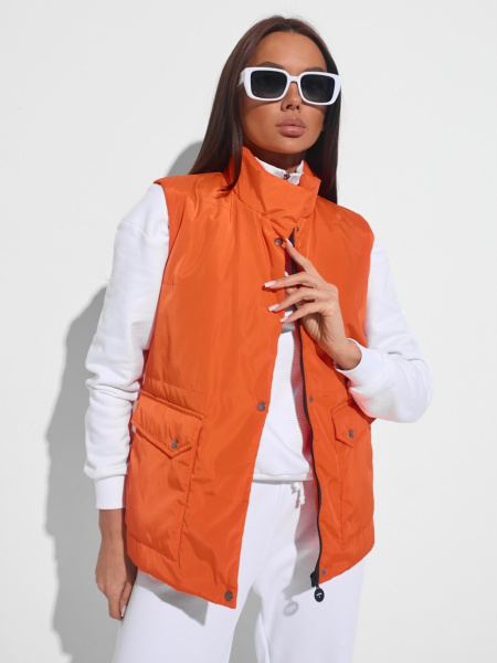 Жилет женский утепленный, оранжевый