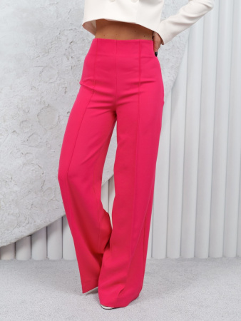 Брюки-палаццо женские со стрелками, фуксия
