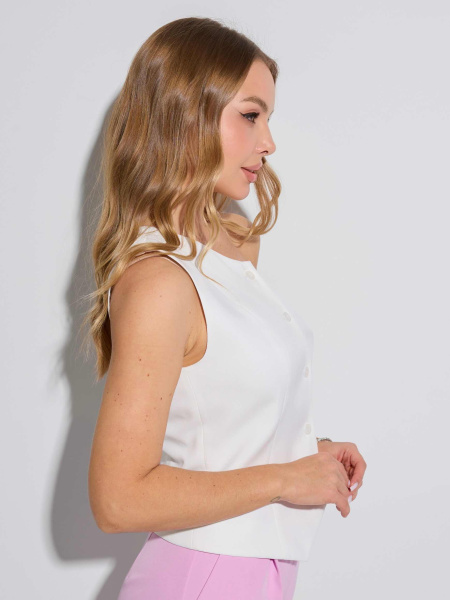 Жилет костюмный на одно плечо, белый