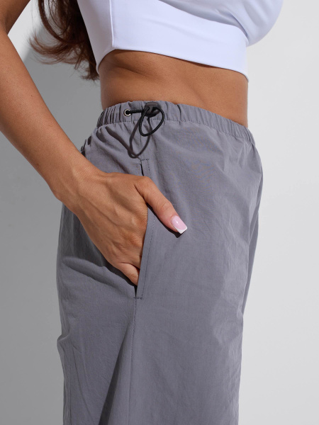 Брюки-баллоны спортивные женские, серые