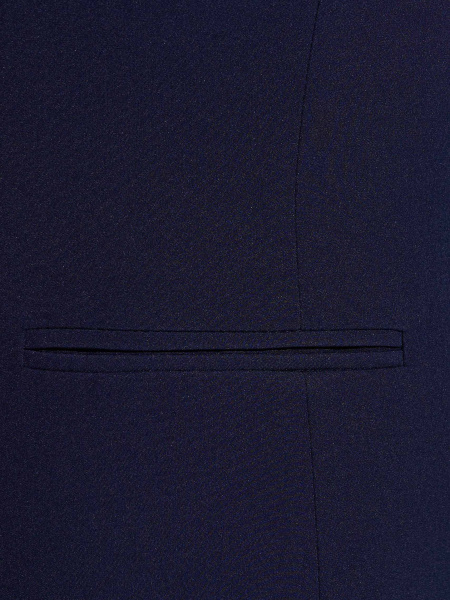 Жилет приталенный с акцентными пуговицами, темно-синий