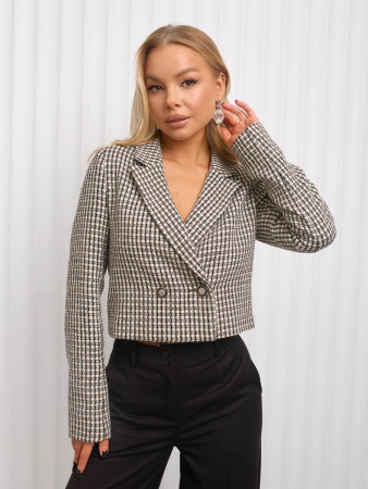Жакет женский укороченный из твида
