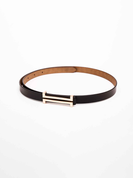 Ремень кожаный натуральный классический, черный