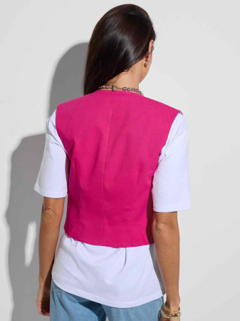 Жилет женский хлопковый, фуксия