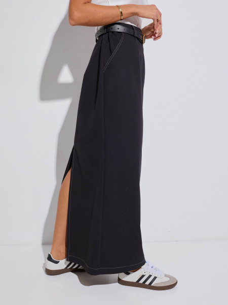 Юбка-макси джинсовая, черная