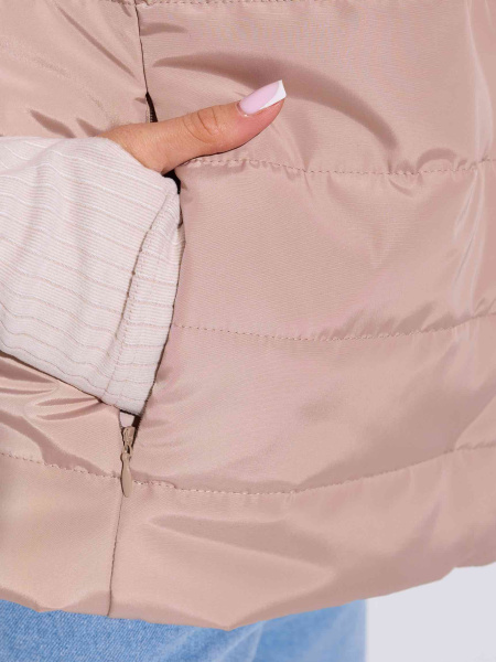 Жилет женский утепленный стеганый, бежевый