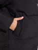 Куртка женская F7-8065, черный и светло-коричневый