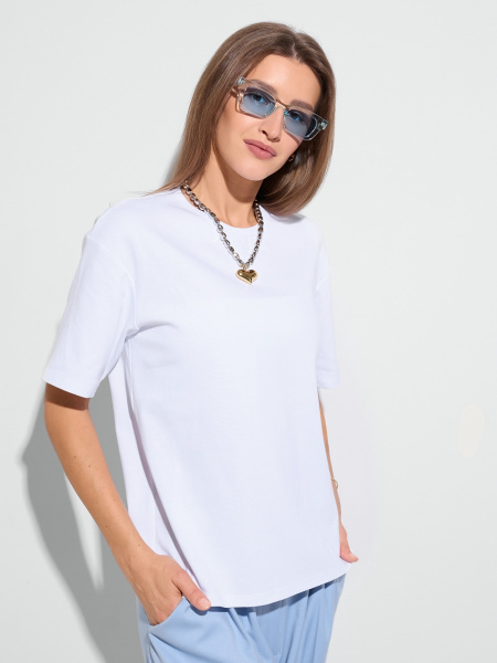 Футболка женская оверсайз базовая, белая