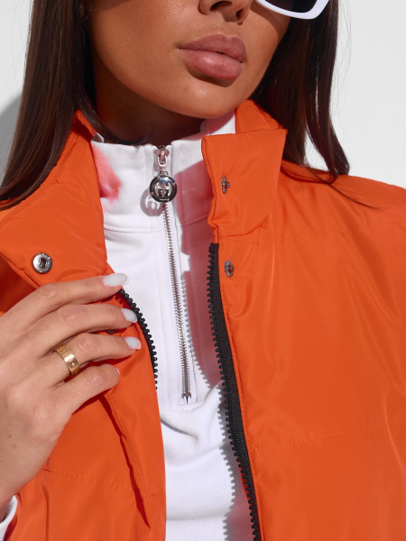 Жилет женский утепленный, оранжевый