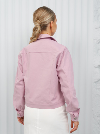 Жакет женский джинсовый, светло-розовый