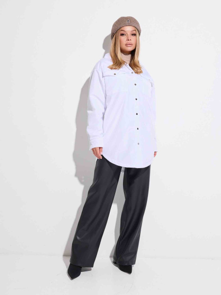 Куртка-рубашка женская, белая