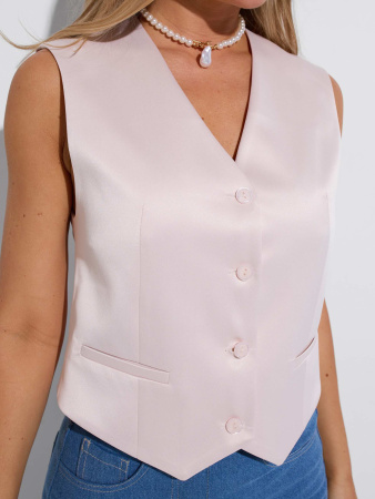 Атласный женский жилет классический