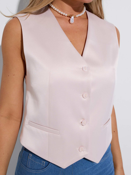 Атласный женский жилет классический