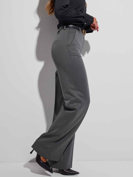 Брюки из вискозы классические, темно-серые