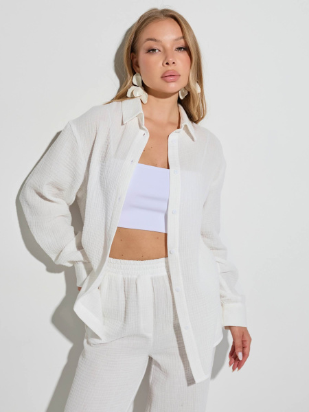 Рубашка из муслина, белая