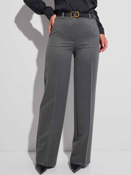 Брюки из вискозы классические, темно-серые