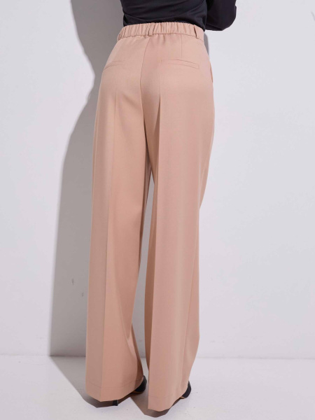 Брюки-палаццо классические из вискозы, песочные