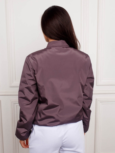 Бомбер женский утепленный, кофейный