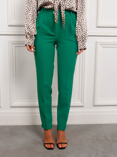 Брюки женские офисные классические, зеленые