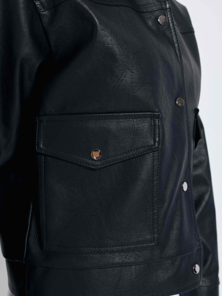 Куртка-рубашка женская из эко-кожи