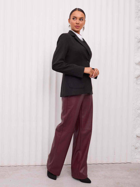 Женский классический приталенный жакет из твида, темно-серый