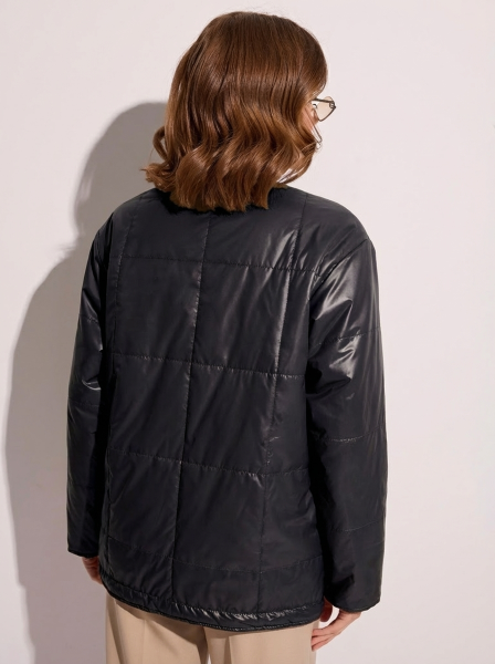 Куртка демисезонная c круглой горловиной, черная