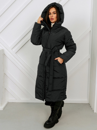 Пальто женское зимнее с капюшоном