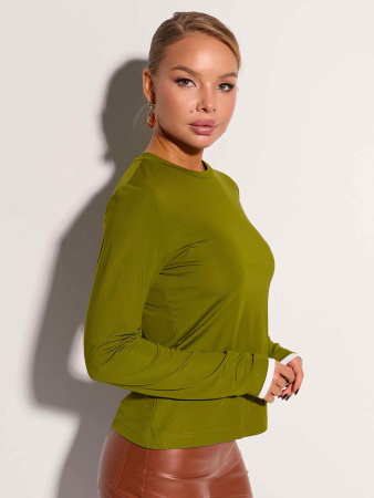 Джемпер женский 25125, светло-оливковый