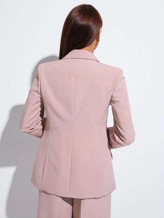 Жакет женский приталенный двубортный, темно-бежевый