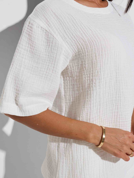 Футболка из муслина, белая