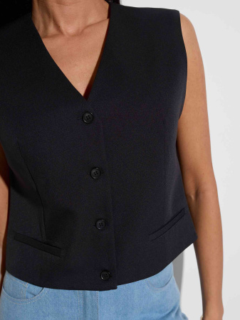 Жилет женский базовый, черный