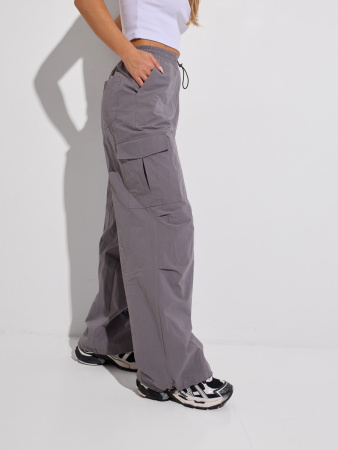 Брюки-баллоны спортивные женские, серые