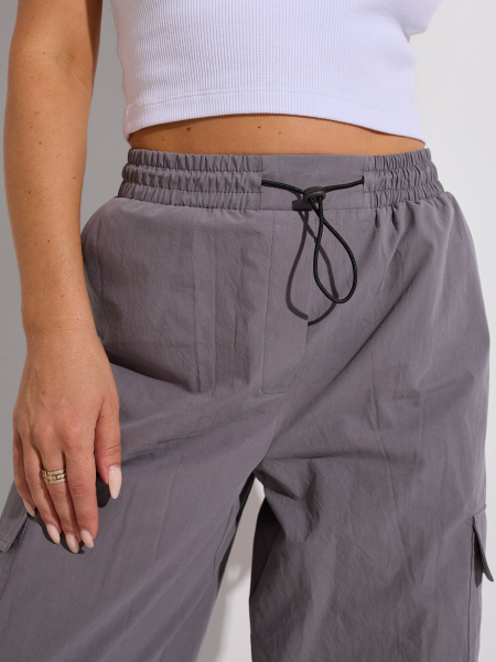 Брюки-баллоны спортивные женские, серые