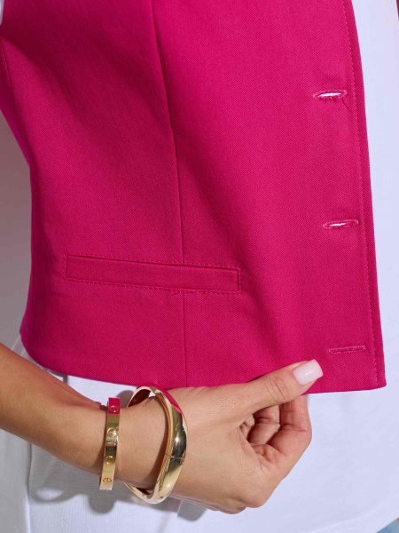 Жилет женский хлопковый, фуксия