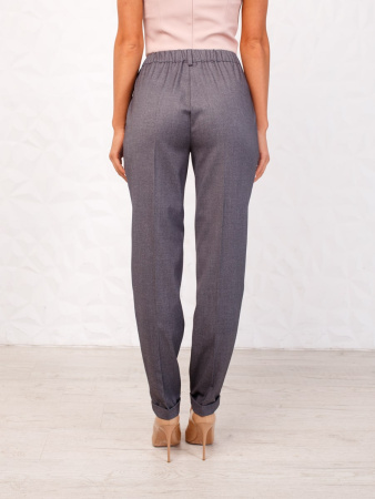 Брюки офисные из вискозы, темно-серые