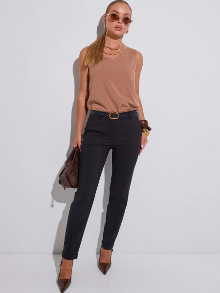 Брюки женские зауженные, черные