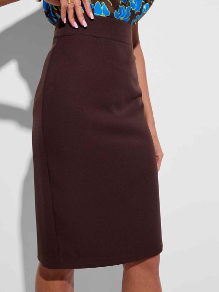 Юбка женская карандаш, горький шоколад