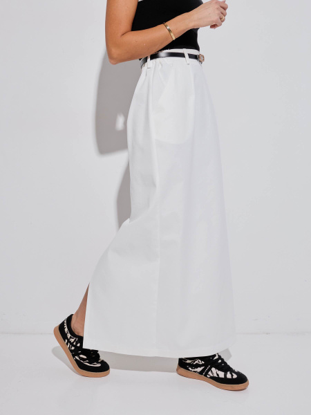 Юбка-макси джинсовая, белая