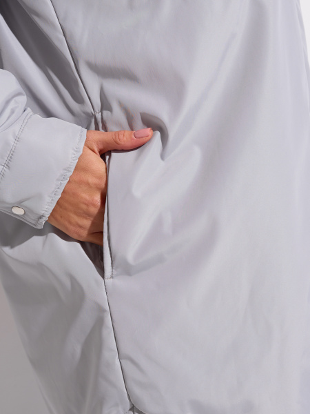 Куртка-рубашка женская, светло-серая